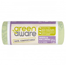 GreenAware, kompostovateľné vrecia na potravinový odpad 140l, 3 ks