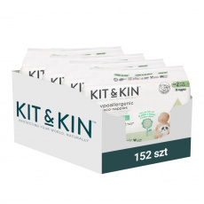 Kit a Kin, biologicky odbúrateľné jednorazové plienky 2 Midi (5-8 kg), myš / panda, 40 ks x4 (KARTÓN)