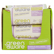 GreenAware, kompostovateľné vrecká na potravinový odpad 140l, 3 ks x 20