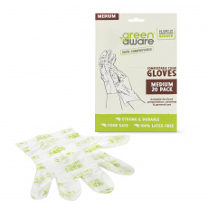 GreenAware, Kompostovateľné jednorazové rukavice, veľ M, 20 ks