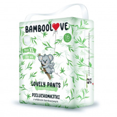 BAMBOO LOVE, jednorazové nohavičkové plienky, veľkosť XL (13-18 kg), 16 ks