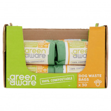 GreenAware, kompostovateľné vrecia na odpad pre psa, 30 ks x 40 KRABIČKA