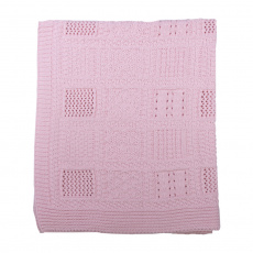 Kitikate, tkaná deka z organickej bavlny, 75x75cm, rám, ružová