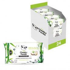 Cheeky Panda, odličovacie obrúsky s vôňou kokosu, 25 ks., KARTÓN 24 bal