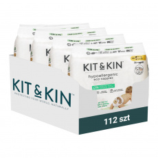 Kit a Kin, biologicky odbúrateľné jednorazové plienky 5 Junior (12 kg +), koala - monkey, 30 ks x4 (KARTÓN)